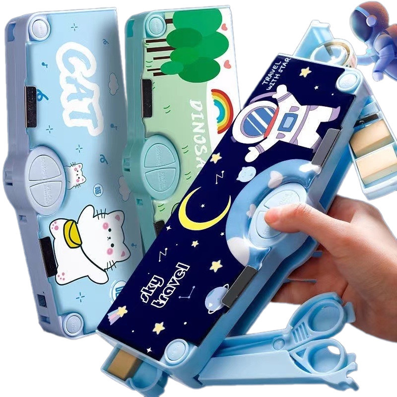 

RINEFE (KP011) Kotak Pensil Multifungsi Motif Unicorn/ Elsa/Spiderman/Captain Amerika / Tempat Pensil Case Anak Lengkap Peruncing Gunting Isolasi Penghapus