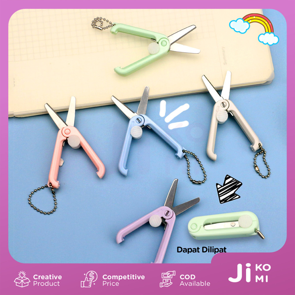 

Gunting Lipat Mini Travel Portable Lucu Estetik Foldable Mini Scissors Stainless Multifungsi - JI