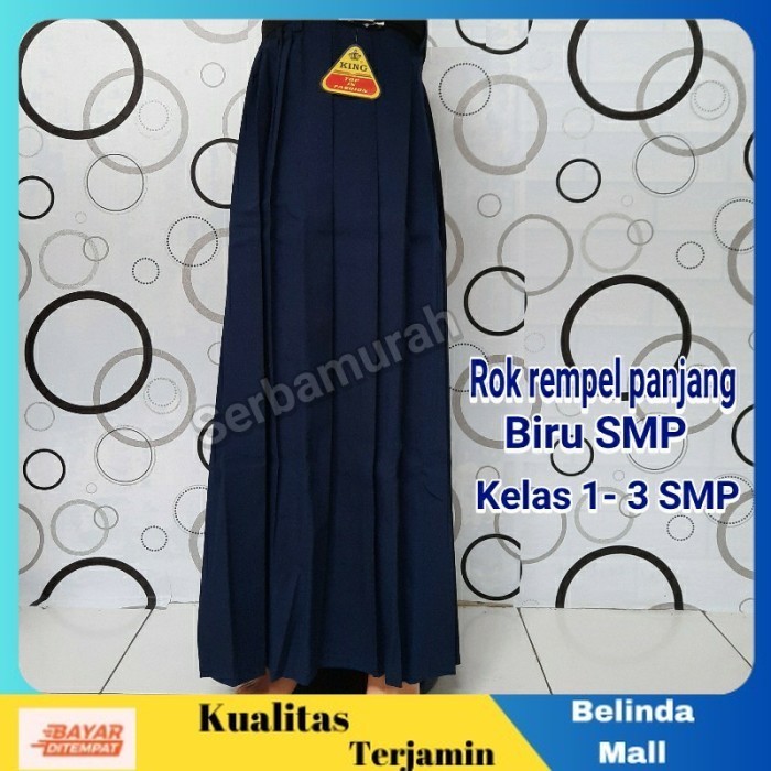 

⭐KUALITAS TERBAIK⭐ rok rempel panjang smp rok biru smp panjang size M Terlaris