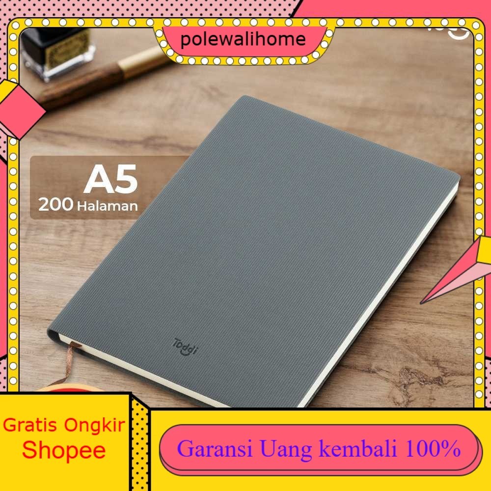 

Toddi Buku Jurnal Leather Notebook Diary 68GSM 200 Halaman Grid - TD101