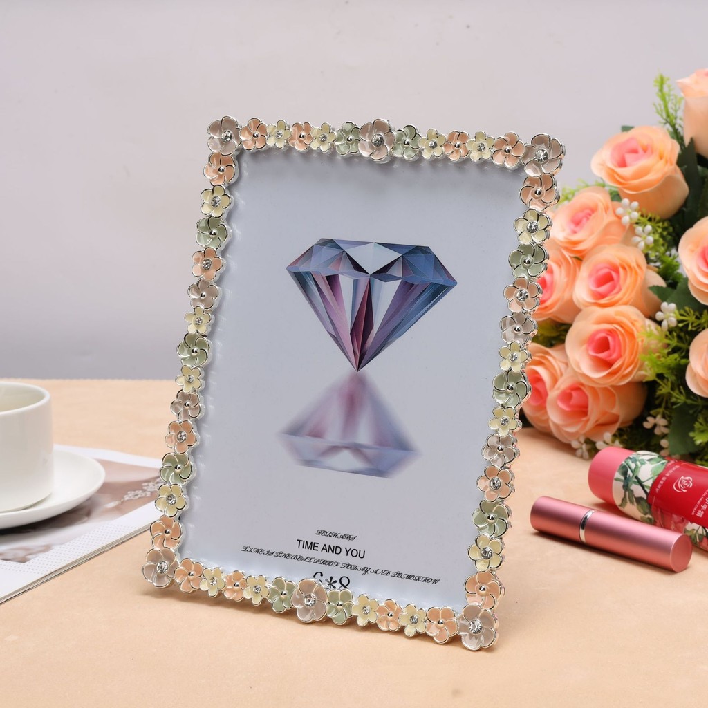 6/7/8 Inch Modern Simple Fashion Light Luxury Metal Picture Frame Wedding Birthday Party Gift