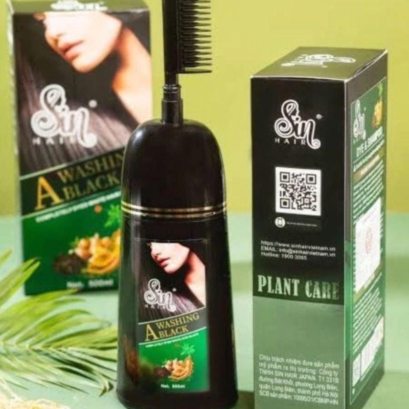 SinHair Shampoo Premium Hitam / Coklat, Sin Hair Original Made in Japan