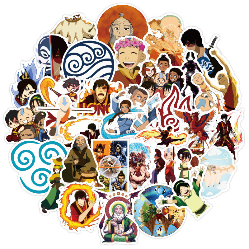 

10/50Pcs/set Avatar Last Airbender Stickers Anime Cartoon Sticker funny DIY Luggage Laptop Skateboard Motorcycle Bike Sticker