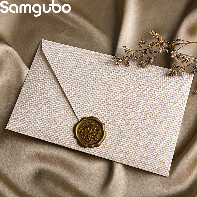 

10pcs/lot Envelope for Letters Envelope for Wedding Invitation Hemp Weave Mailers