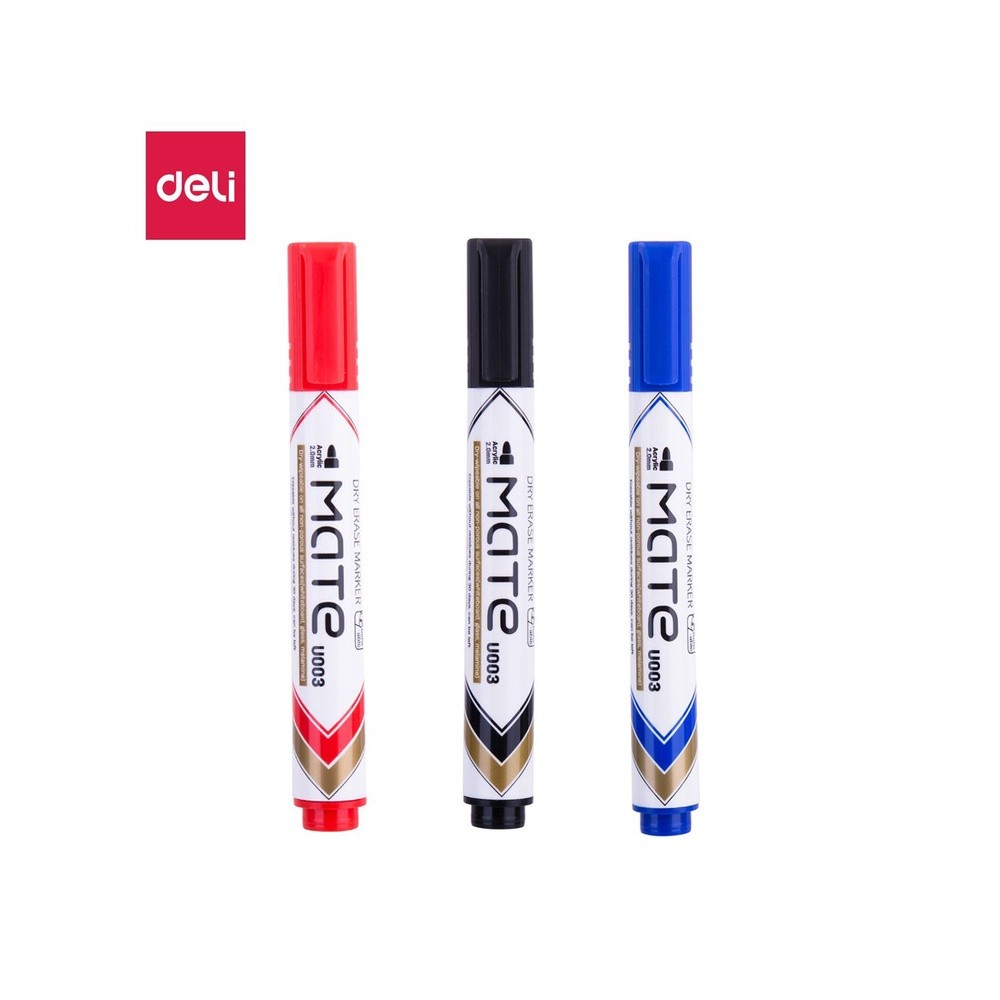 

SBW DELI SPIDOL WHITEBOARD 2.0mm WARNA HITAM SPIDOL PAPAN TULIS EU00320 EU00330 EU00340