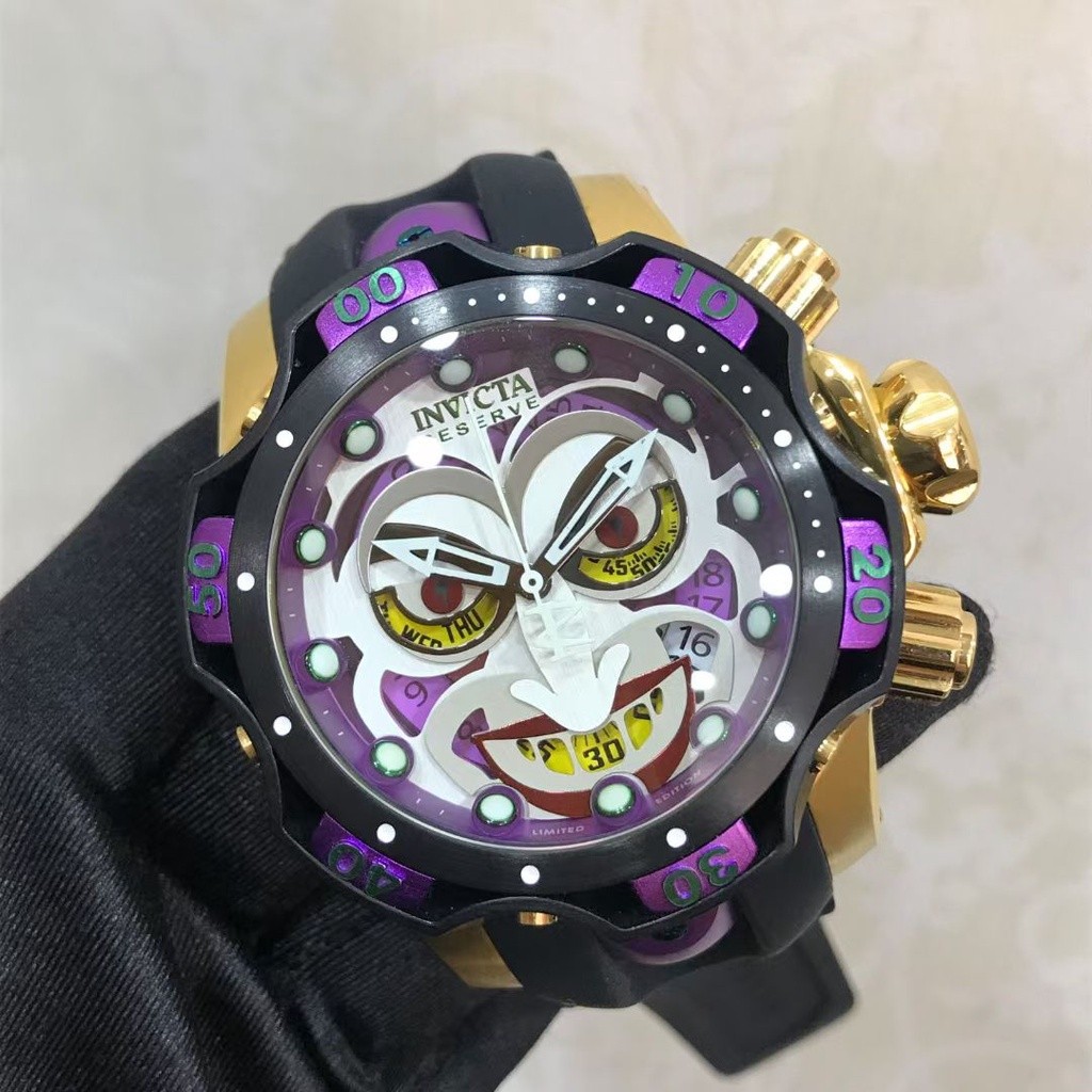 Jam Tangan Pria Invicta Joker Fungsi Penuh Tahan Air