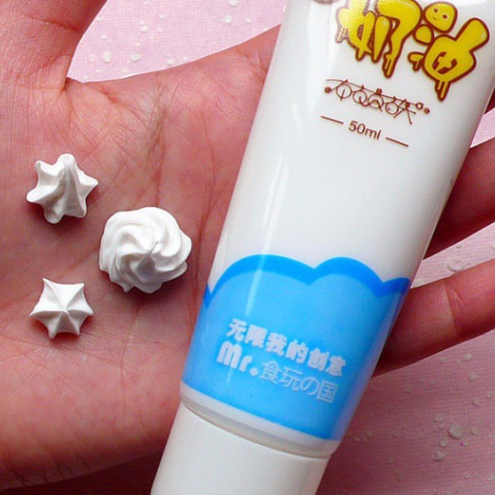 

(RNL-W) CREAM CLAY PUFFY PAINT / deco decoration squishy case whipped timbul
