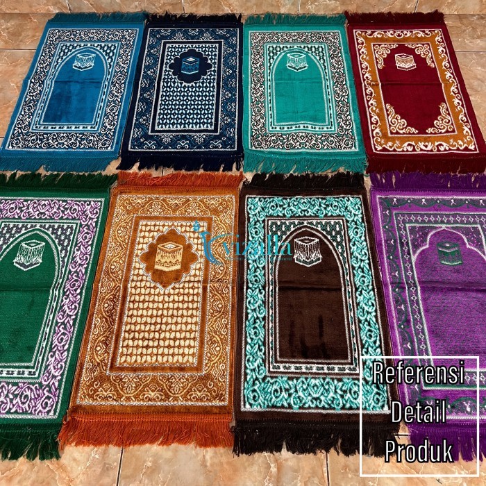 YS Sajadah Kecil Gokkusagi/ 35*60 Bludru White Spiegel/ Grosir Sajadah - Random/Grosir