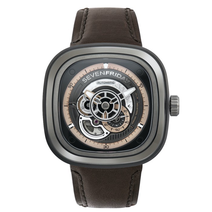 SEVENFRIDAY P2C/01 Official Jam Tangan Gunmetal Brown Automatic