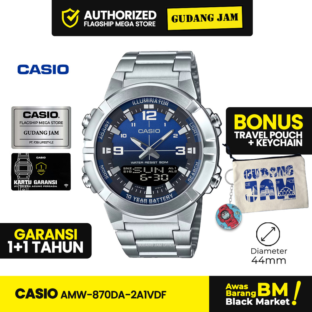Casio Pria AMW-870DA-2A1VDF AMW-870DA-2A1 AMW-870DA AMW870D AMW 870D