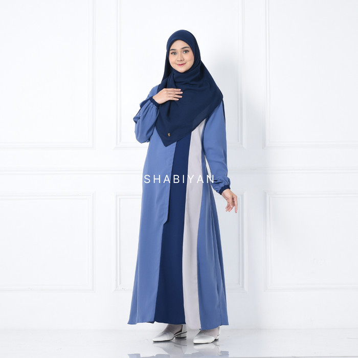 Shabiyan 417 Gamis Remaja Polos Moscrepe  - Hitam, XS