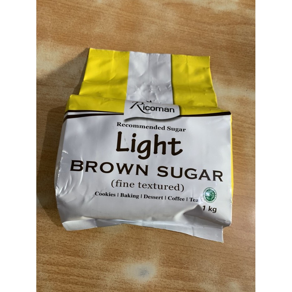 

Light Brown sugar 1 kg Ricoman / gula merah tebu
