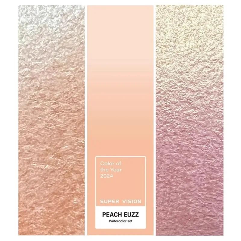 

Super Vision Metallic Watercolor Paint Tube Set 3 colors Professional 8ML Natural Mica Water Color for Painting Art Supplies