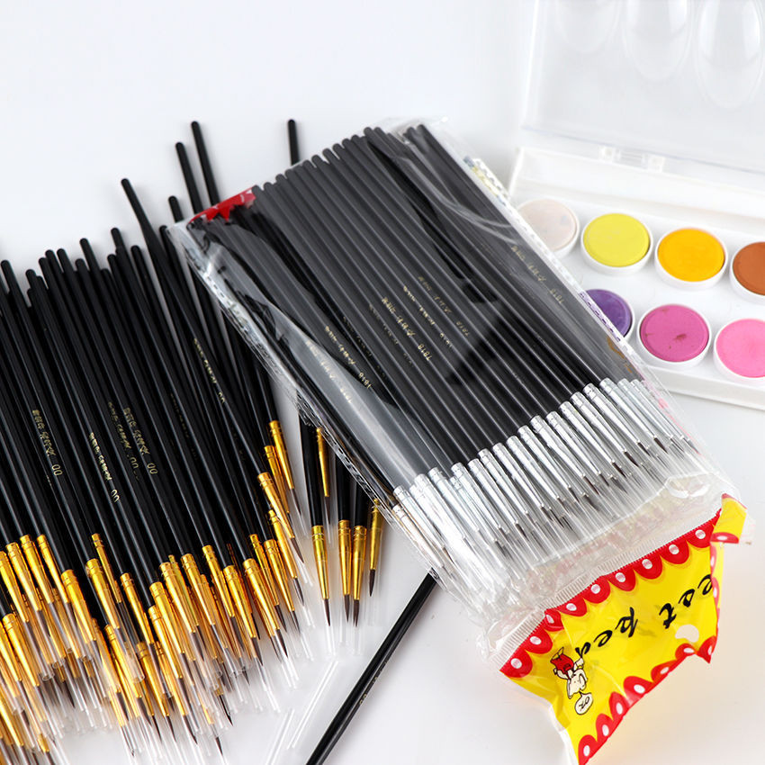 

10 Pcs/Set Fine Detail brush Hand-painted Hook Line Pen Drawing Pen Art Pen Miniatures Brush Pen refill Art Supplies
