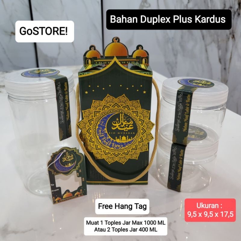 

Box Hampers Lebaran / Dus Kue Kering Idul Fitri 1 Jar 1000 ML/ langsung proses