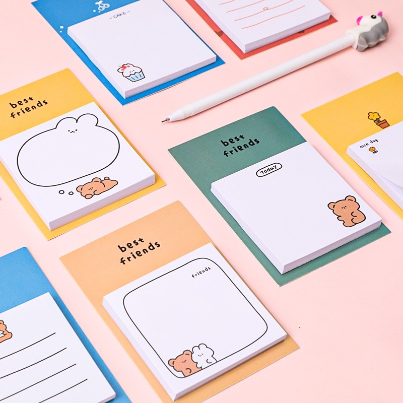 

Korean Cartoon Sticky Notes Student Guestbook Memo Pad