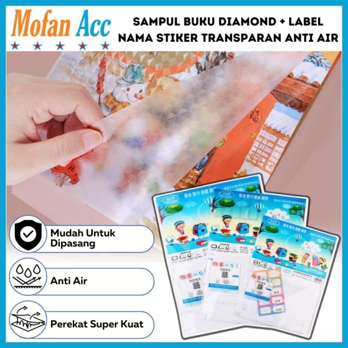 

Sticker Sampul Buku Diamond 10Lembar Self Adhesive Book Cover Anti Air