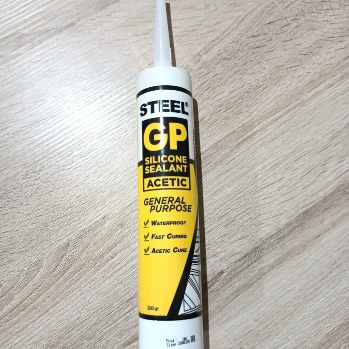AMB Lem sealant Steel / Lem kaca silicone sealant - Hitam