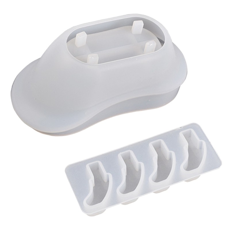 

Silicone Soap Dish Molds Bathtub Soap Box Mold Resin Soap Tray Mold with Stand Legs Mold Jewelry Tray Epoxy Mold
