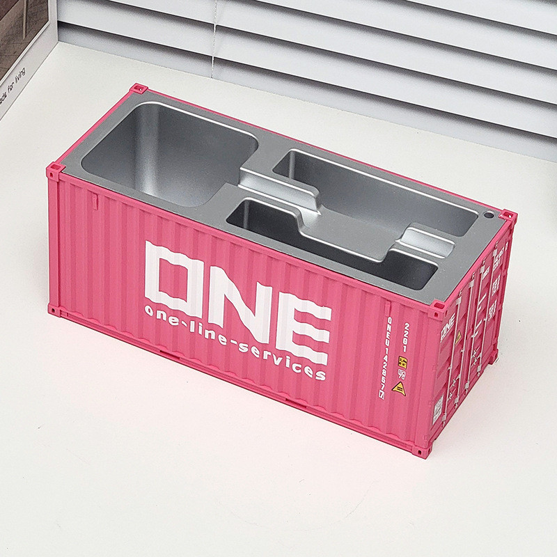 

Compact Iron Storage Container Creative Metal Pen Holder School Stationery Desktop Organizer Office Desk Ornaments Organizer Box