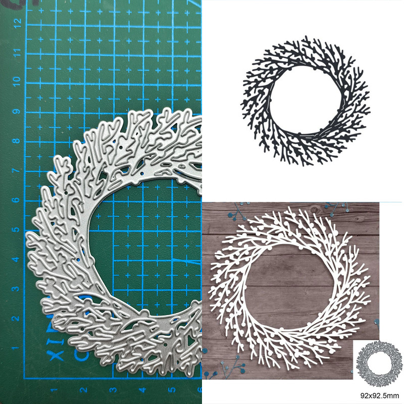 

Wreath Branches Metal Cutting Dies Stencils For DIY Scrapbooking Decorative Embossing Handcraft Template