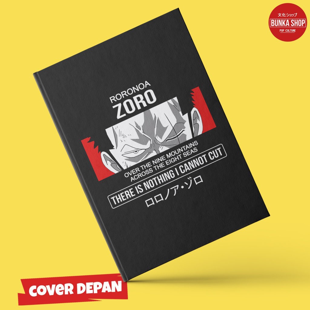 

Note Book Anime One Piece Roronoa Zoro Quote Hardcover A5 Buku Tulis Catatan Note Agenda Planner