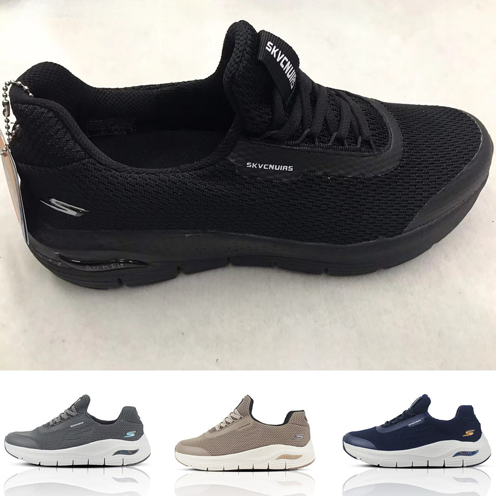 Sepatu Ske cheris kasual  casual sepatu pria hitam  slip on cowok rajut pria  rajut pria shoes