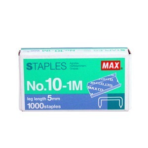 

ISI MAX STAPLER | HEKTER NO 10 PANJANG 5MM KOTAK ISI 1000 MATA HEKTER ID