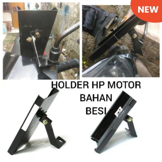Holder hp Motor bahan plat besi metal