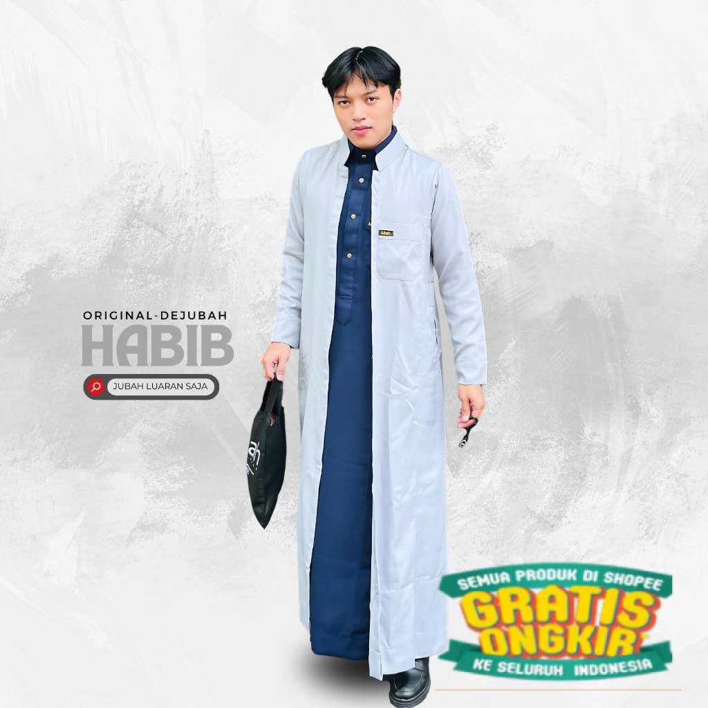 DeJubah - Jubah Pria Luaran Model Jubah Habib/ Mewah
