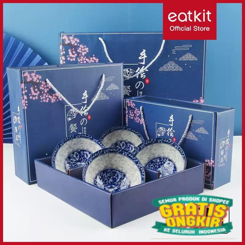 

Eatkit Hampers Mangkok Set | Hampers Piring Keramik Set | Parcel Keramik Set | Gift Set Hampers | Mangkok Set Japaness Style Kado/ New kado