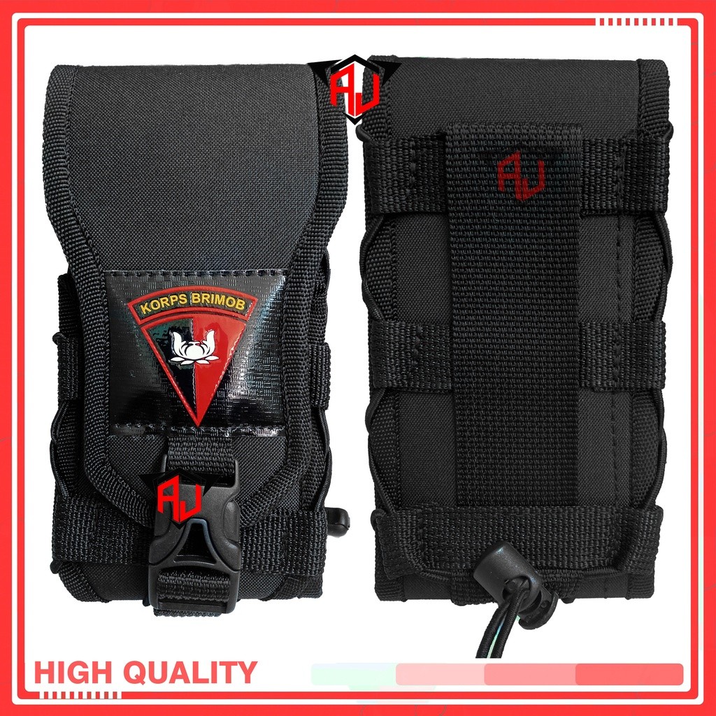 IB - Sarung Hp Brimob Sarung Hp Pinggang Tactical Logo Brimob