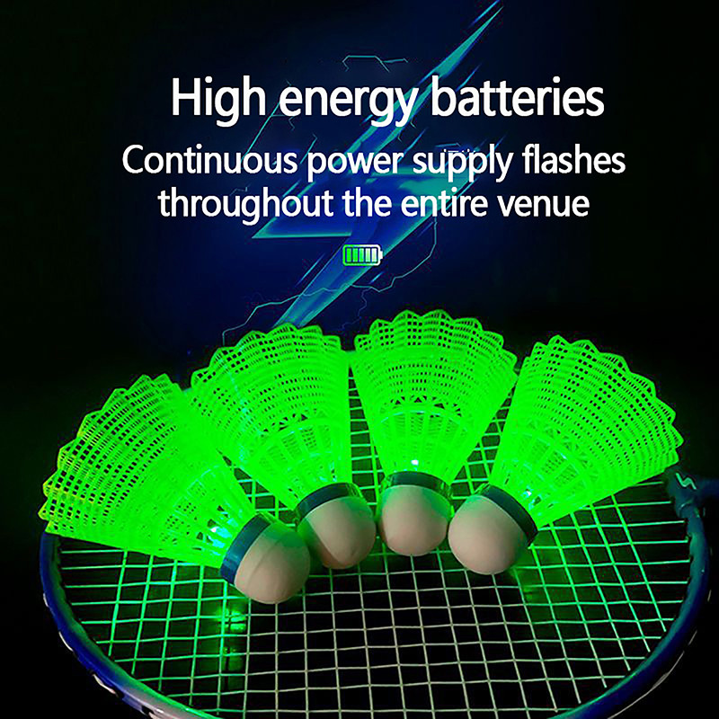 

LED Colorful Lighting Balls Sports Training In/Outdoor Game Badminton Ball Glowing Light Up Plastic Badminton Shuttlecocks