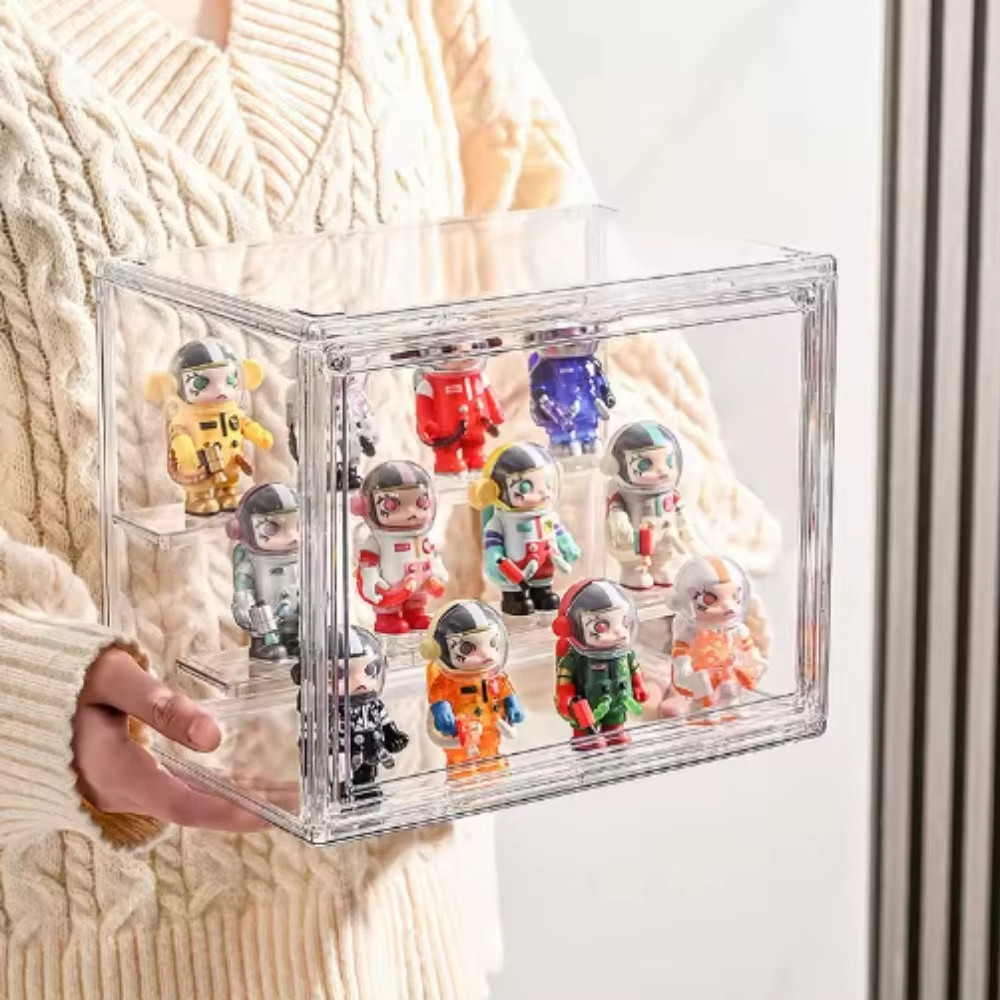Kotak Display Full Acrylic untuk Pop Mart Blind Box & Action Figure Sanrio/Godzilla - Rak Pajangan G