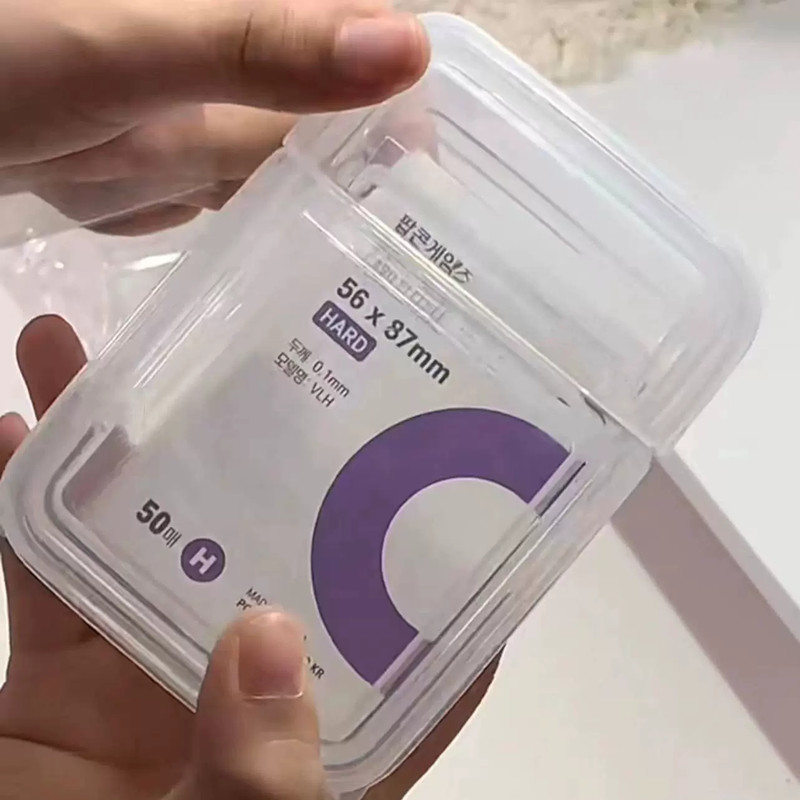 

Clear Storage Box Korean Kpop idol Card Holder Sticker Stationery Transparent jewelry Storage Case Film Classification Box 3Inch