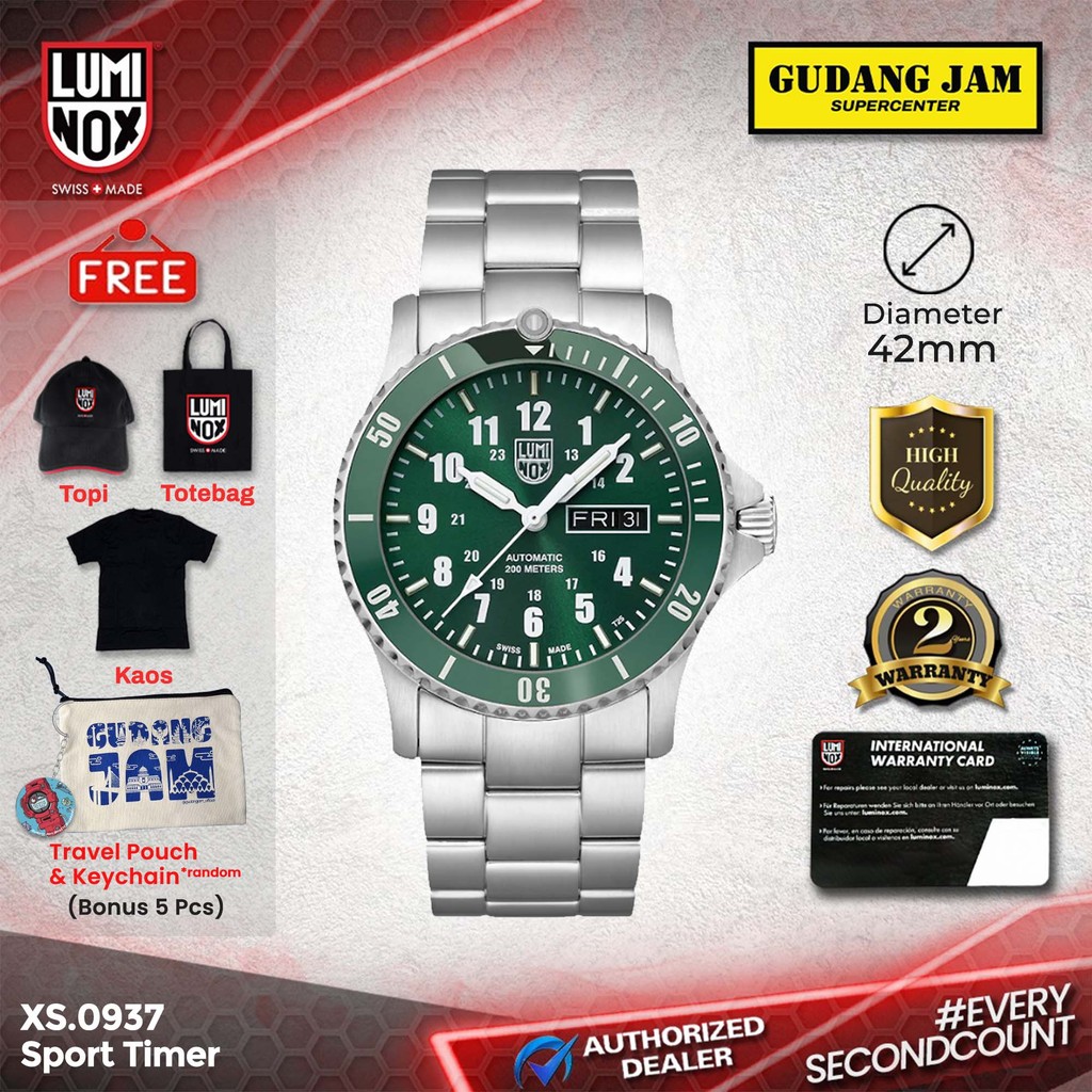 Jam Tangan Pria Analog LUMINOX 0937 XS.0937 Sport Timer Automatic