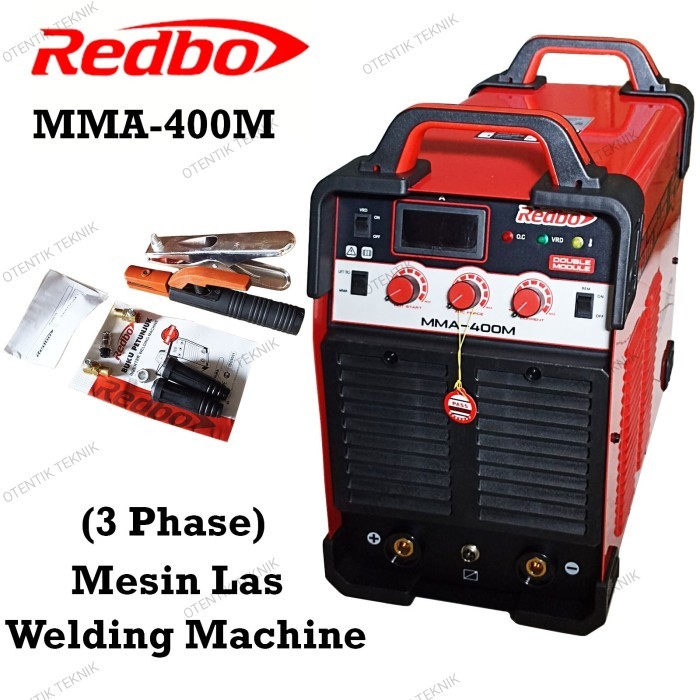 REDBO MMA-400M MESIN LAS LISTRIK 3 PHASE 380V - ALAT TRAVO LAS INVERTER - WELDING MACHINE MMA 400M 3