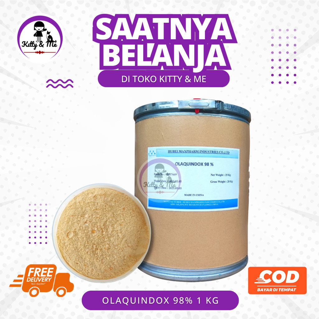 OLAQUINDOX 98% 1 KG - AGP Broiler Ayam Pedaging Layer Petelur Babi Pemacu Pertumbuhan