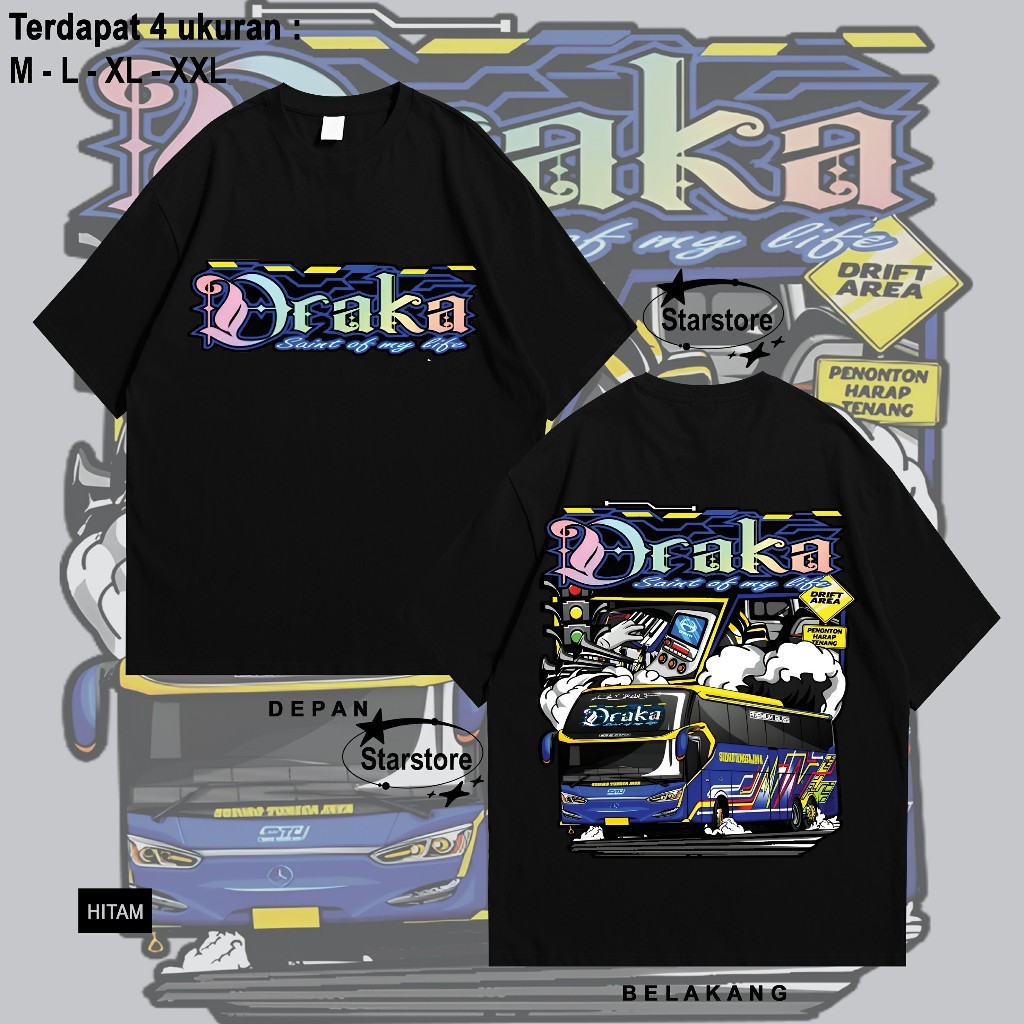 kaos bus/ baju bus/ kaos stj sudiro tungga jaya draka / baju bus mania comunity stj draka / draka