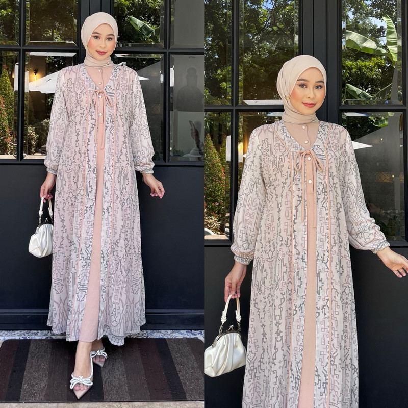 Fatunhijabs - Heira Gamis Ceruty - Gamis Lebaran - Gamis Ceruy