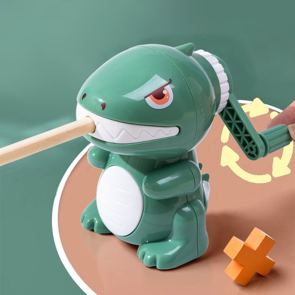 

Hand Crank Cute Dinosaur Mechanical Pencil Sharpener Automatically Enters Lead Creative Cartoon Stationery Office School Supplie