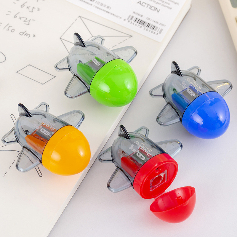 

2/5pcs Transparent Small Airplane Single Hole Pencil Sharpener Children's Creative Pencil Sharpener Student School Stationery
