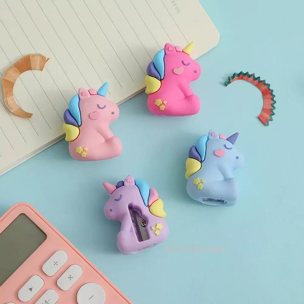 

2/4pcs Children's Cartoon Unicorn Shaped Pencil Sharpener Student Pencil Sharpener Kawaii School Supplies Stationery
