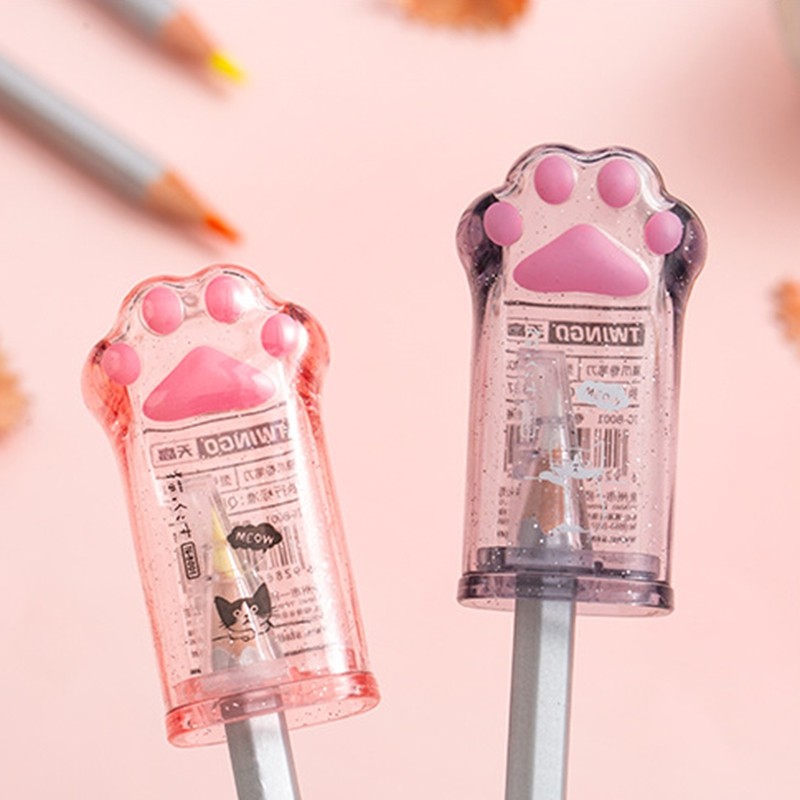 

Random Color Cute Cat Paw Pencil Sharpener Kawaii School Supplies Student Prize Kids Gift Pen Sharpener Kawaii Sharpener