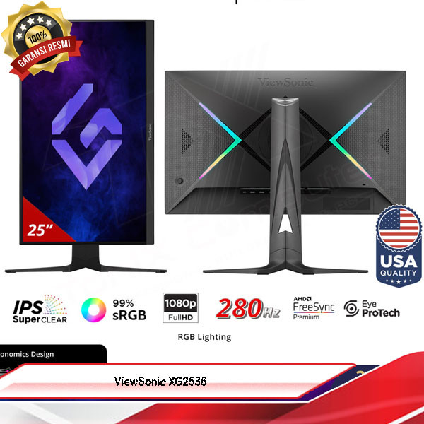 Monitor Gaming ViewSonic XG2536 24.5" IPS FHD 280Hz HDR10
