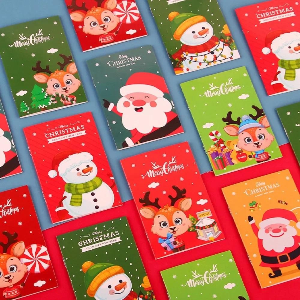 

10Pcs Small Christmas Notebooks Pocket Notepads Mini Notebooks Small Writing Pad for Kid Student Girl Boy Christmas Gift