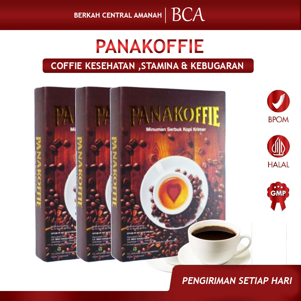 

PANAKOFFIE KOPI HERBAL PENAMBAH STAMINA KESEHATAN 1 BOX ISI 5 SACHET 20 GRAM