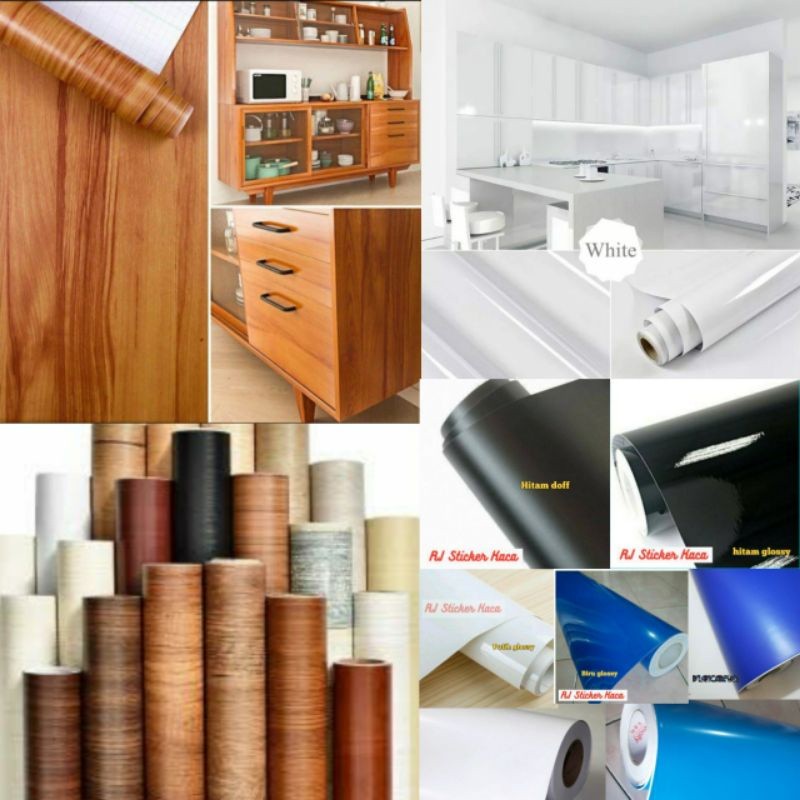 stiker pintu kmarmandiWALL STIKER MOTIF KAYU DAN STICKER VINYL POLOS WATERPROOF TAHAN PANAS WALLPAPE