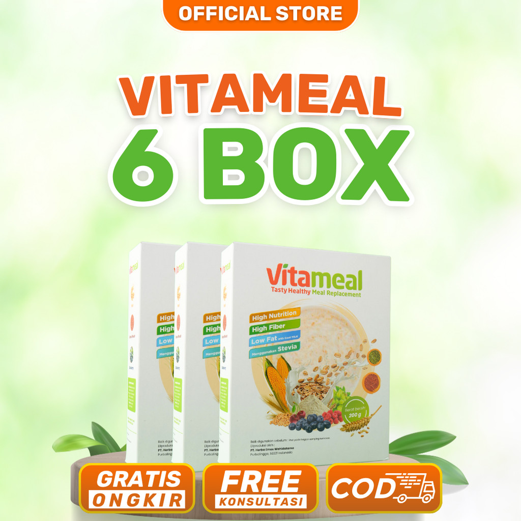 

6 Box Vitameal Efektif Mengatasi Diabetes Menahun Superfood Lokal Obat Vitamil Serat Asli Pencernaan Multigrain Dewasa Atasi Gula Darah Tinggi