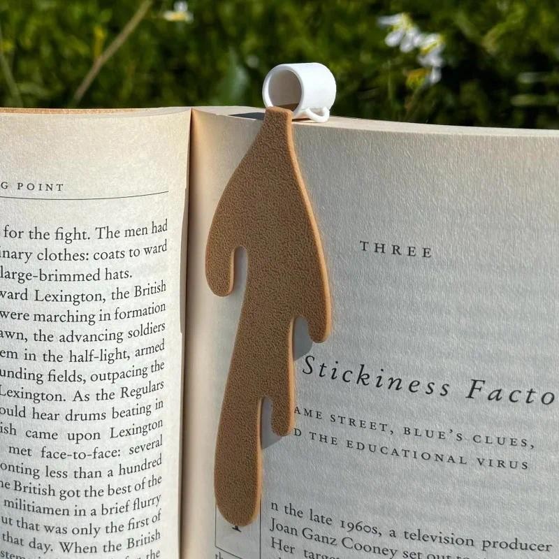 

Cute Spilled Coffee Bookmark Corner Marker for Reading Funny Bookmarks for Reading Corner Bookmark Stationery School Supplies